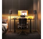 AISENS Soporte Universal De Suelo Giratorio E Inclinable Para Altavoces, Negro