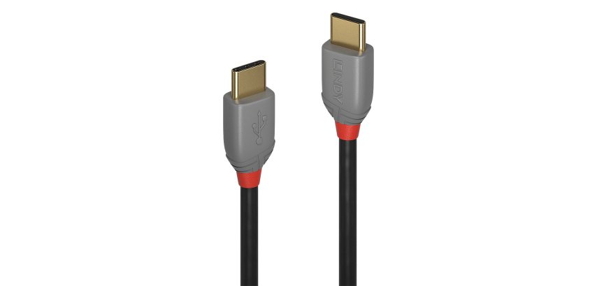 Lindy Câble USB 2.0 Type C de 2m, PD 60W, Anthra Line
