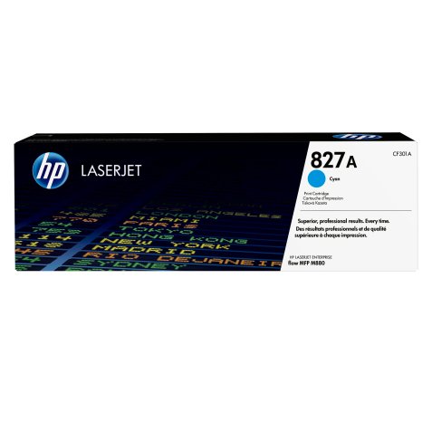 HP 827A toner LaserJet cyan authentique