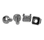 StarTech.com Lot de 50 Vis M6 de 12mm, Écrous Cage à Trou Carré et Outil d'Installation, Kit de Fixation pour Baies de Serveurs, Armoires et Boîtiers de 19" ou 10", Argent - TAA