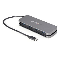StarTech.com Hub USB-C 4 Ports - 4x USB-A - Hub USB 3.0 Type-C 5Gbps (USB 3.2 Gen 1) - Alimenté par Bus - Adaptateur Hub USB-C vers USB-A Portable - Câble 28.5cm/Rangement Intégré