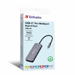 Verbatim CMH-09 USB Type-C 10000 Mbit/s Argent