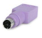 Adaptador Teclado USB a conector PS/2 PS2 MiniDIN - Hembra USB - Macho Mini-DIN, PS/2, USB A, Violeta
