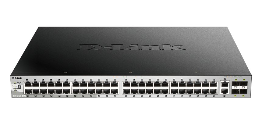 D-Link DGS-3130-54PS/E commutateur réseau Géré L3 Gigabit Ethernet (10/100/1000) Connexion Ethernet, supportant l'alimentation via ce port (PoE) Gris
