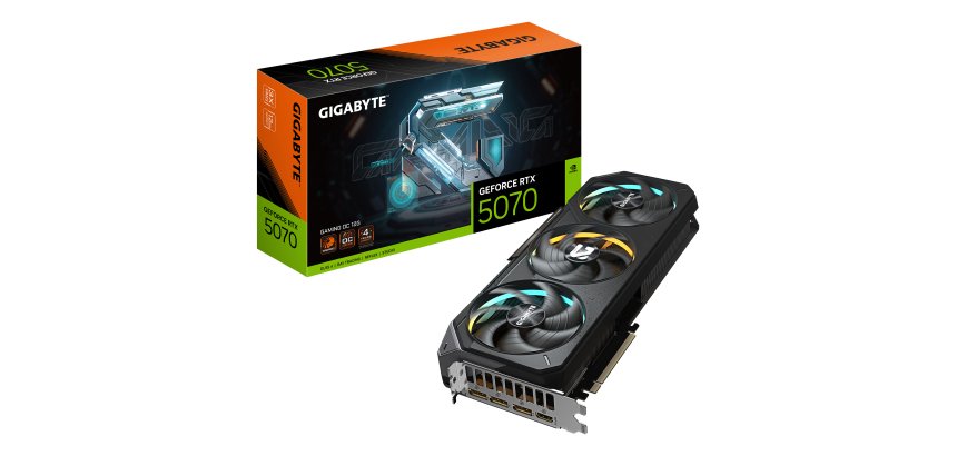 GIGABYTE GeForce RTX 5070 GAMING OC 12G Graphics Card - 12GB GDDR7, 192bit, PCI-E 5.0, 2625 MHz Core Clock, 3 x DP 2.1a, 1 x HDMI 2.1b, NVIDIA DLSS 4, GV-N5070GAMING OC-12GD