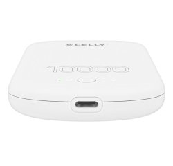 Celly MAGPB10000PROWH batería externa 10000 mAh Cargador inalámbrico Blanco