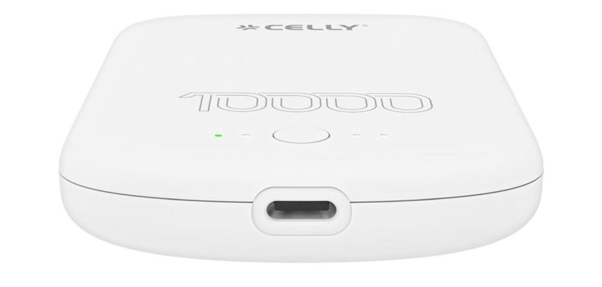 Celly MAGPB10000PROWH batería externa 10000 mAh Cargador inalámbrico Blanco