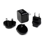 StarTech.com Caricatore da Parete a doppia porta x2 USB ad alta potenza ( 17W / 3.4 Amp ) con prese da viaggio (Internazionale)