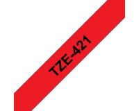 Brother TZE-421 ruban d'étiquette Noir sur rouge