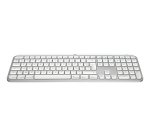 Logitech Master MX Keys S for Mac clavier Bureau RF sans fil + Bluetooth AZERTY Français Aluminium, Blanc