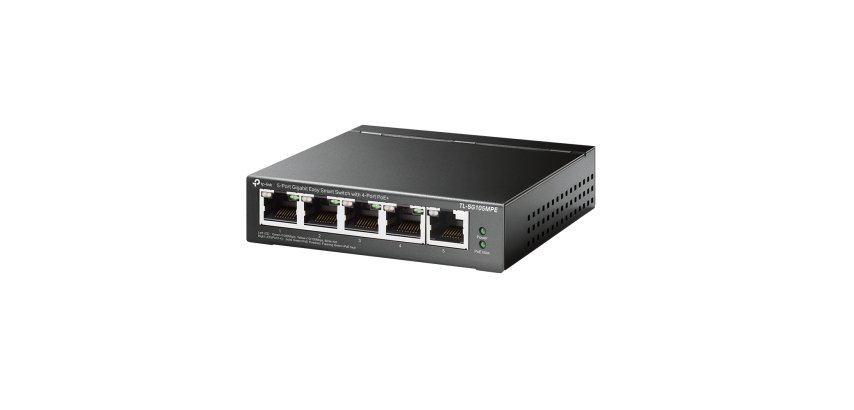 TP-Link TL-SG105MPE commutateur réseau L2 Gigabit Ethernet (10/100/1000) Connexion Ethernet, supportant l'alimentation via ce port (PoE) Noir