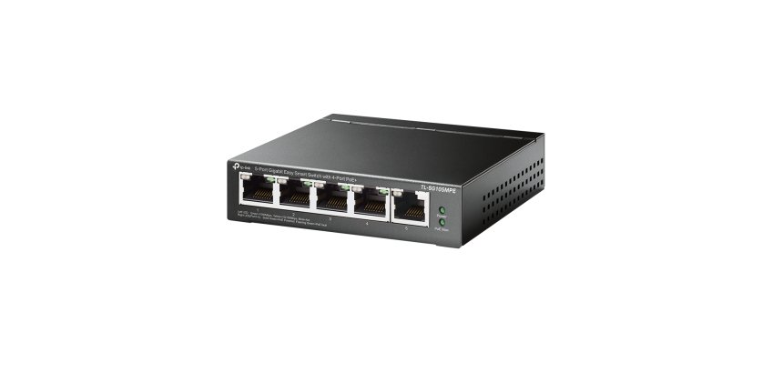 TP-Link TL-SG105MPE commutateur réseau L2 Gigabit Ethernet (10/100/1000) Connexion Ethernet, supportant l'alimentation via ce port (PoE) Noir