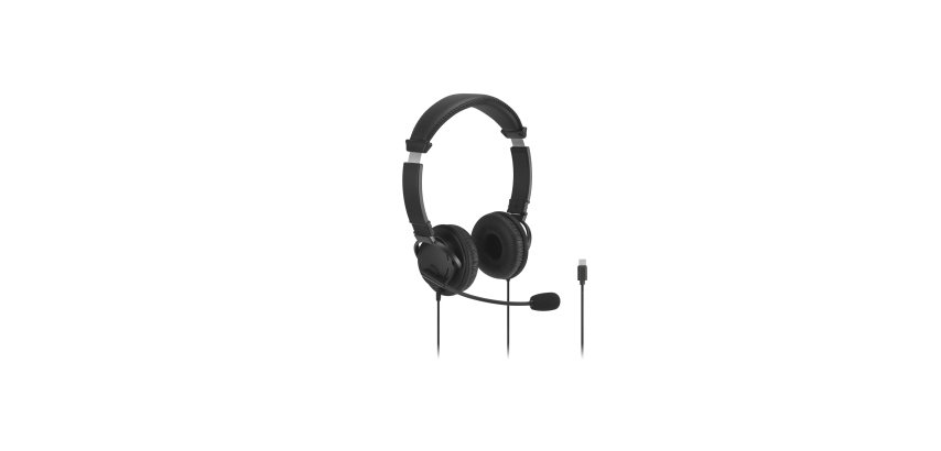 Kensington Auriculares Classic EQ USB-C con control de volumen y micrófono
