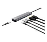 Trust Dalyx Adattatore multiporta USB-C 6 in 1 - Grigio