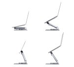 StarTech.com Support Télescopique pour PC Portable, Base Pivotante à 360&deg;, Support Rotatif pour Bureau, Hauteur et Inclinaison Réglables, Poids Max 5kg, Construction en Aluminium, Design Portable