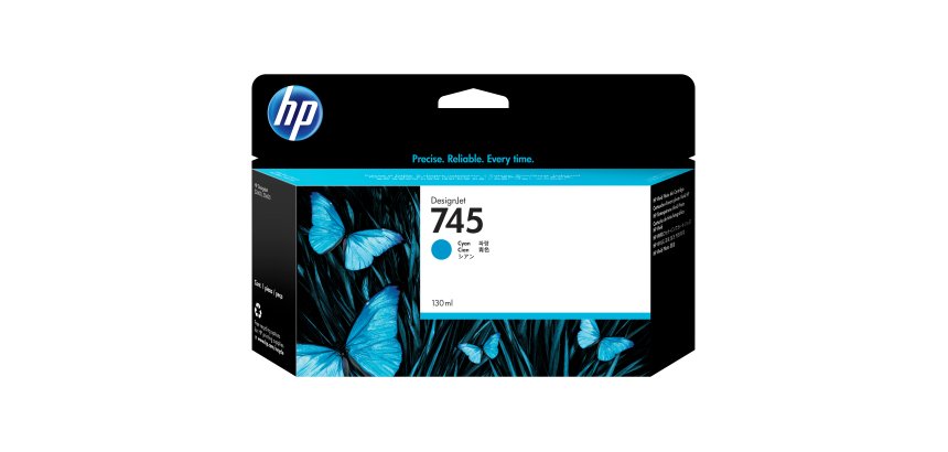 HP 745 - cyan - original - DesignJet - ink cartridge