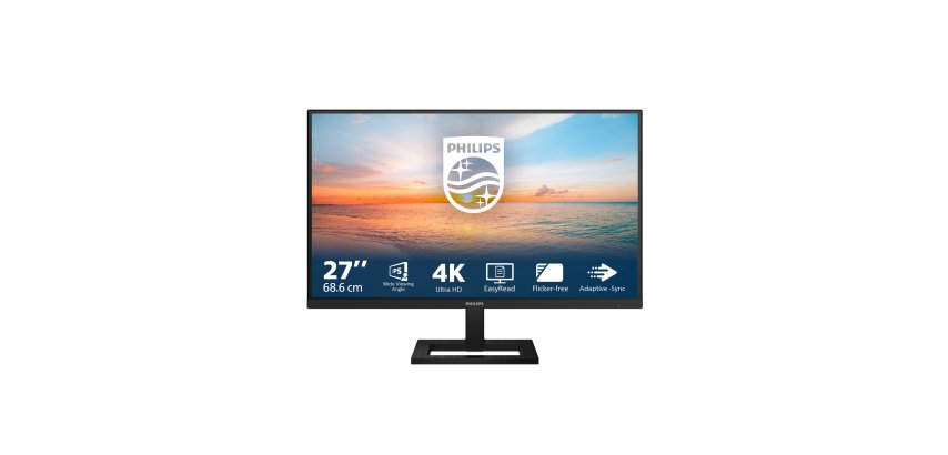 Philips 1000 series 27E1N1900AE/00 computer monitor 68,6 cm (27") 3840 x 2160 Pixels 4K Ultra HD LCD Zwart