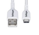 StarTech.com 3m USB-A naar USB-C Laadkabel, USB-A naar USB Type-C Oplaadkabel, Opladen & Synchroniseren, Fast Charge 3A, USB 2.0 Data Transfer Kabel, TPE Mantel, Wit