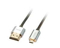 Lindy Câble HDMI Slim, compatible HDMI 2.0 Ultra HD, Ethernet CROMO®, type A/D, 2m