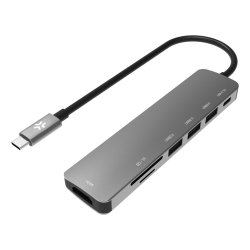 Celly PROHUB7IN1 Alámbrico USB 3.2 Gen 1 (3.1 Gen 1) Type-C Gris