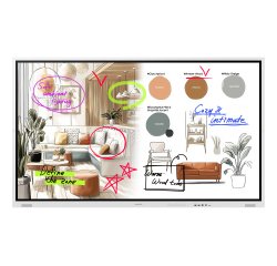 Samsung WM75FX tableau blanc interactif 190,5 cm (75") 3840 x 2160 pixels Écran tactile Gris, Blanc HDMI