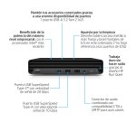 HP Elite Mini 800 G9 Intel® Core™ i5 i5-14500 16 GB DDR5-SDRAM 512 GB SSD Windows 11 Pro Mini PC Negro