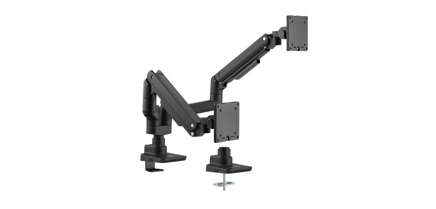 Equip Soporte de sobremesa para monitores dobles de 17«-35», negro