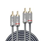 Lindy Câble Audio 2x RCA, Cromo Line, 3m