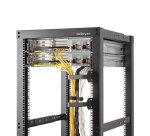 StarTech.com Crochet à Anneau en D Multidirectionnel de 1,5U pour la Gestion des Câbles dans les Baies de Serveurs, 6 x 10cm; Organiseur de Câbles pour Montage en Rack Réseau; Gestionnaire de Câbles pour Armoires de 19" et 10"