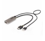 StarTech.com Câble Adaptateur HDMI vers DisplayPort de 30cm, 8K 60Hz, Convertisseur Vidéo Actif HDMI 2.1 vers DP 1.4, Câble HDMI vers DisplayPort 1.4, Alimenté par Bus USB avec Câble Inclus