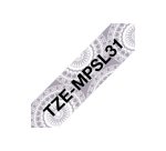 Brother TZE-MPSL31 ruban d'étiquette Noir sur argent
