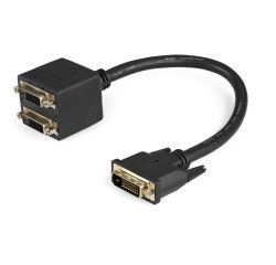 Cable Duplicador Divisor de Vídeo DVI-D de 2 Puertos Salidas Compacto - Bifurcador