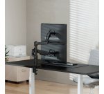 AISENS Soporte de Mesa Eco Contrapeso Giratorio e Inclinable Para Monitor/TV 9kg (3 Pivotes, 2 Brazos) de 17-32", Negro