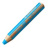 Crayon multi-talents woody 3 en 1, rond, cyan
