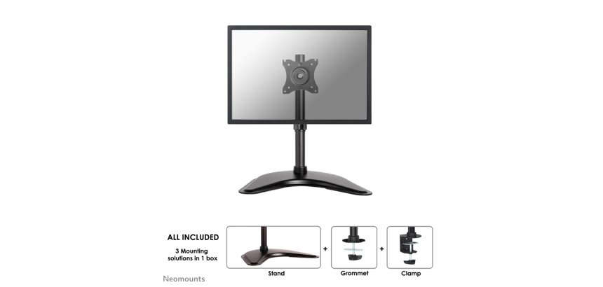 Neomounts NM-D335BLACK Support d'écran à poser 10-30"