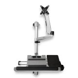 StarTech.com Poste de Travail Ergonomique pour Montage Mural - Bras Articulé Ergonomique pour Écran - Réglable en Hauteur & Plateau pour Clavier Rembourré - Écran 34" VESA
