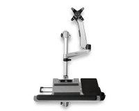 StarTech.com Poste de Travail Ergonomique pour Montage Mural - Bras Articulé Ergonomique pour Écran - Réglable en Hauteur & Plateau pour Clavier Rembourré - Écran 34" VESA