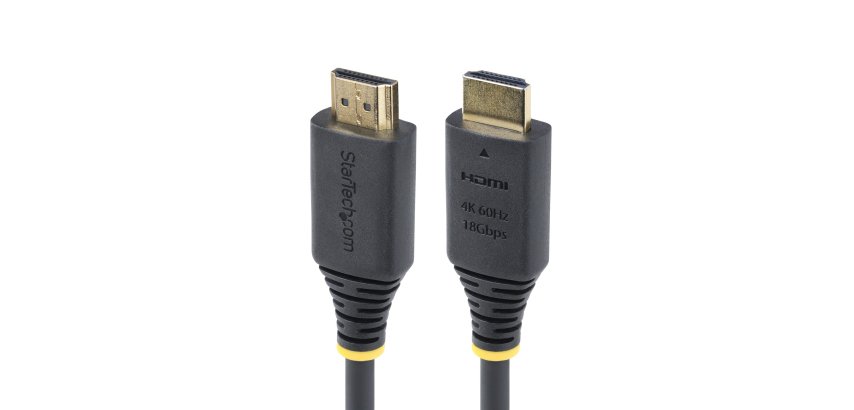 StarTech.com Câble HDMI Haut Débit de 4m Certifié Premium, 4K 60Hz/1440p 144Hz, HDR10/HDCP 2.2/ARC, 18Gbps, Cordon HDMI 2.0 UHD pour TV/Moniteur/Affichage, Gaine TPE