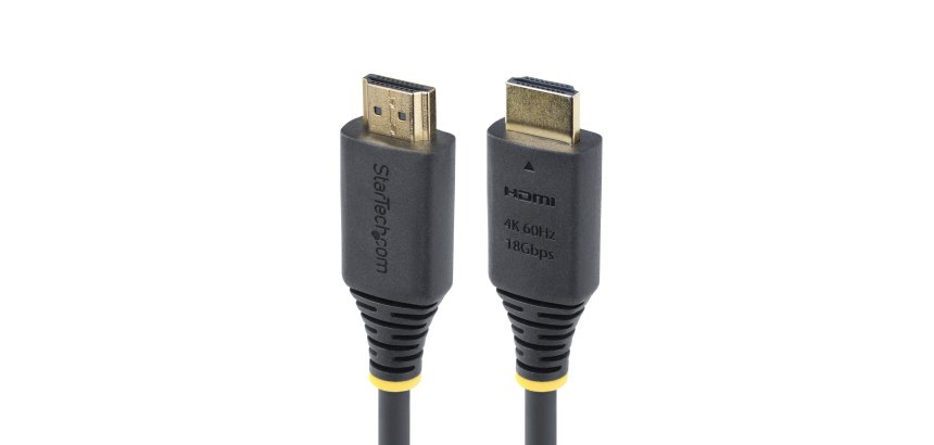 StarTech.com Câble HDMI Haut Débit de 4m Certifié Premium, 4K 60Hz/1440p 144Hz, HDR10/HDCP 2.2/ARC, 18Gbps, Cordon HDMI 2.0 UHD pour TV/Moniteur/Affichage, Gaine TPE