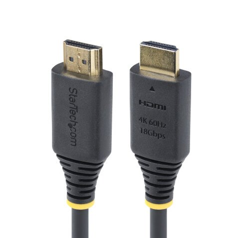 StarTech.com Cable HDMI Certificado Premium de Alta Velocidad de 4m - 4K 60Hz/1440p 144Hz - HDR10/HDCP 2.2/ARC - 18Gbps - UHD - Cable HDMI 2.0 - Recubrimiento de TPE