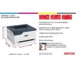 Xerox C230 A4 22 ppm draadloze dubbelzijdige printer PS3 PCL5e6/6 2 laden totaal 251 vel