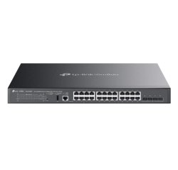 TP-Link SG5428XMPP commutateur réseau Géré L3 Gigabit Ethernet (10/100/1000) Connexion Ethernet, supportant l'alimentation via ce port (PoE) Noir