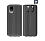 CoolBox POWERBANK DP20 20000MAH LCD+CABLES INTEGRADOS USB-C+LIGHTING NEGRO CARGA RAPIDA