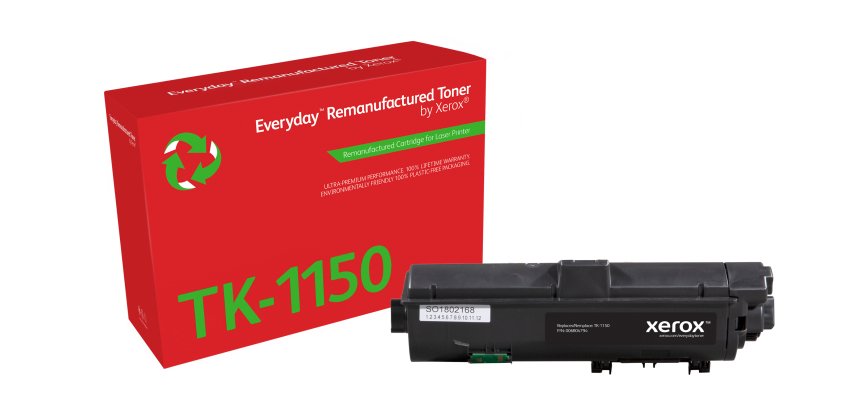 Tóner EverydayTM Negro remanufacturado de Xerox es compatible con Kyocera TK-1150, Capacidad estándar