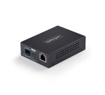 StarTech.com Convertisseur de Média Fibre Optique 10 GbE SFP+, 10 Gigabit Ethernet RJ-45 vers 10GBASE-X SFP+, Monomode, Multimode, Trames Jumbo 16K, Conforme TAA
