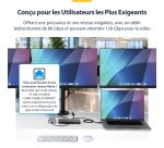 StarTech.com Hub Thunderbolt&trade; 5 à 4 Ports avec Thunderbolt&trade; Share KVM, 80/120 Gbps, Multi-Écrans 8K, PD 140W, USB-A 10 Gbps, TB4 et USB4, MacBook M4 Pro M4 Max M5
