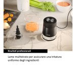Haier Tritatutto I-Master Serie 5 Nero, 4 lame in acciaio inox, 2 livelli di velocità, Ciotola in vetro 0,5 L