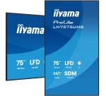 iiyama LH7575UHS-B2AG Écran d'affichage dynamique Écran plat de signalisation numérique 190,5 cm (75") LCD Wifi 500 cd/m² 4K Ultra HD Noir Intégré dans le processeur Android 11 24/7
