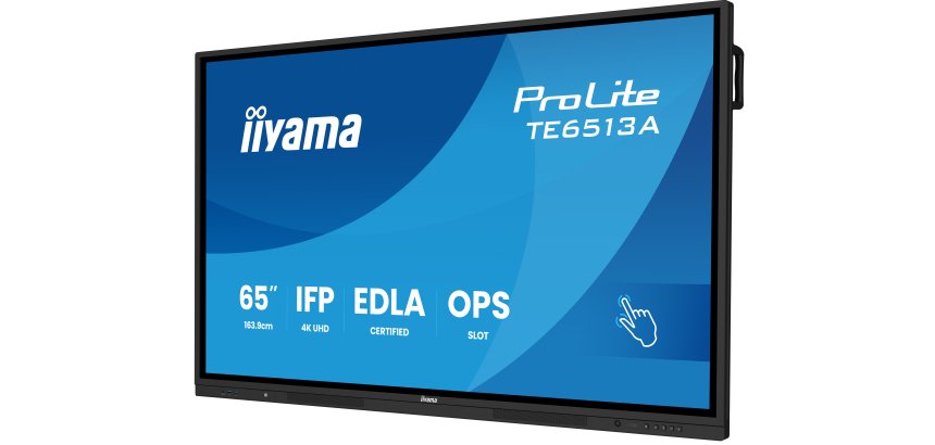 iiyama TE6513A-B1AG Écran d'affichage dynamique Écran plat interactif 163,8 cm (64.5") Wifi 500 cd/m² 4K Ultra HD Noir Écran tactile Intégré dans le processeur Android 18/7