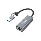 Equip Adattatore di rete da USB-C a 2,5 Gigabit Ethernet (USB-C+A)